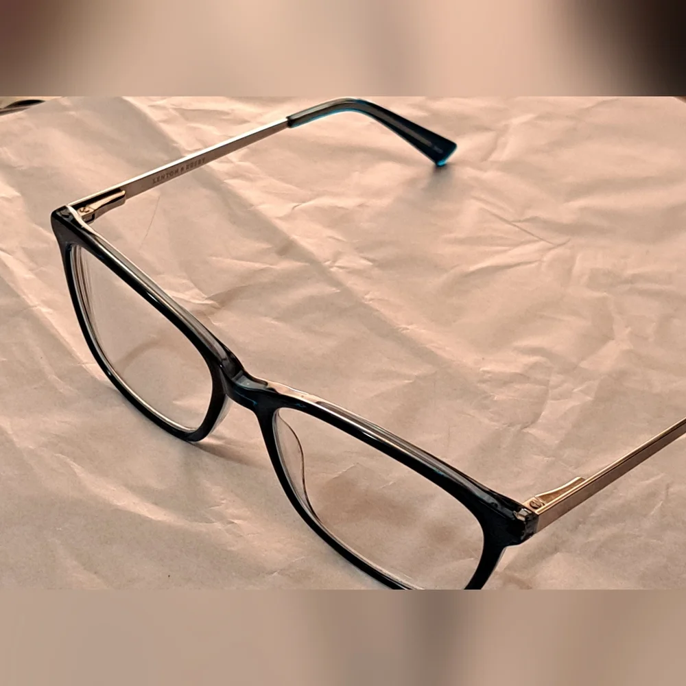 Linton & Rusby Glasses Frames. Colorblock Forest Greens With Goldtone Arms.